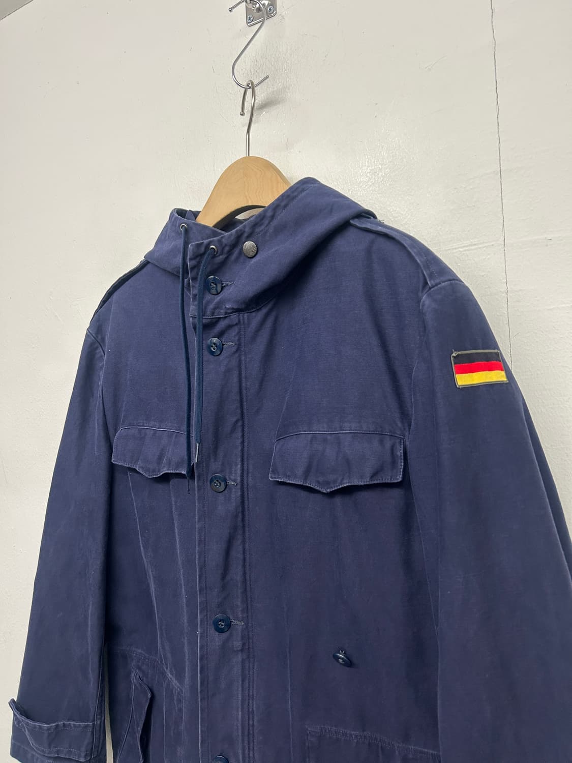 80s 네이비 컬러 독일군 야상 필드 자켓 상품이미지2