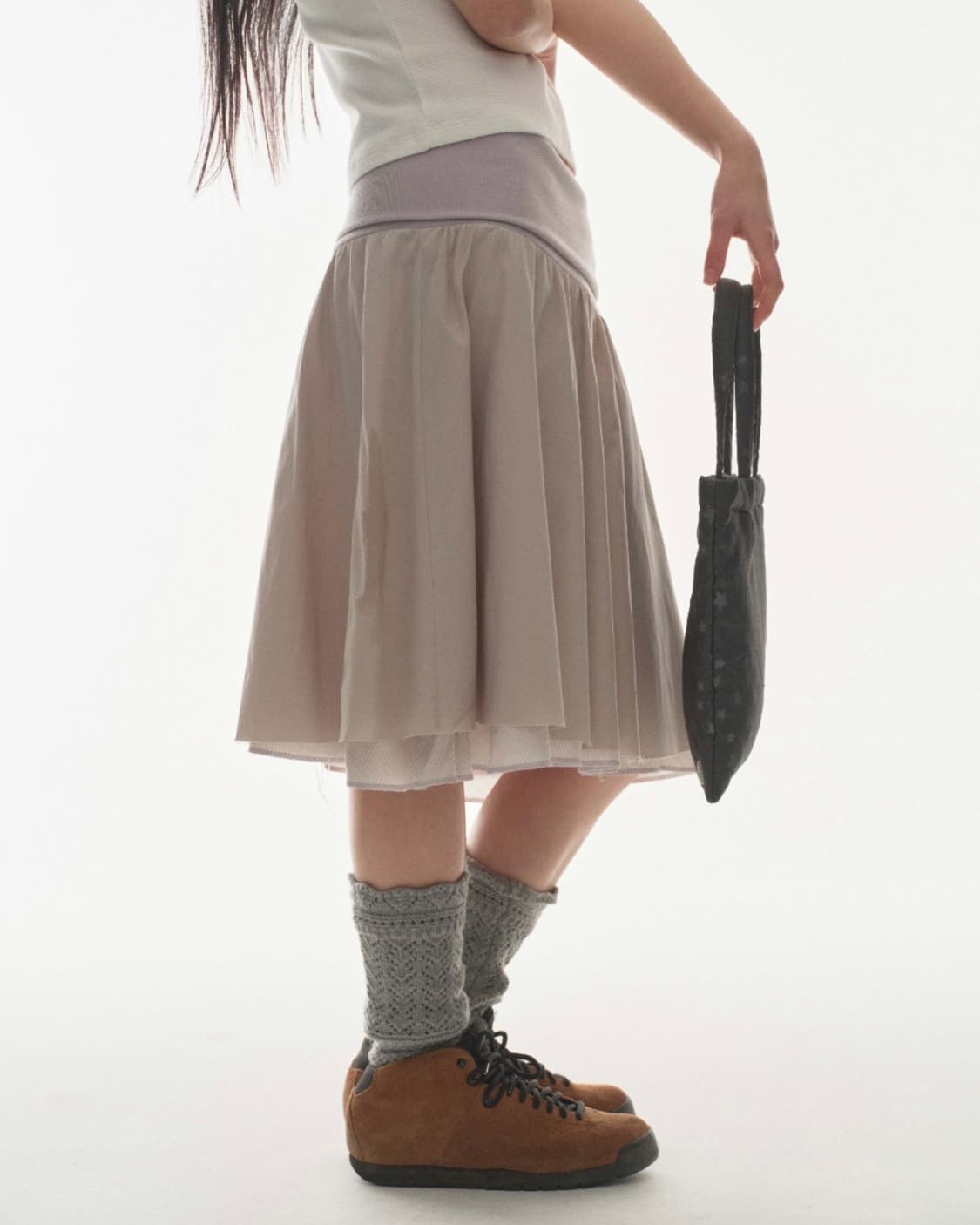 COYSEIO DOUBLE SHIRRING SKIRT 상품이미지2