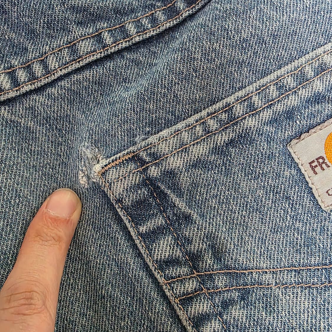 [34X34] 빈티지 칼하트 더블니 FR 데님팬츠 데미지 B26 상품이미지7