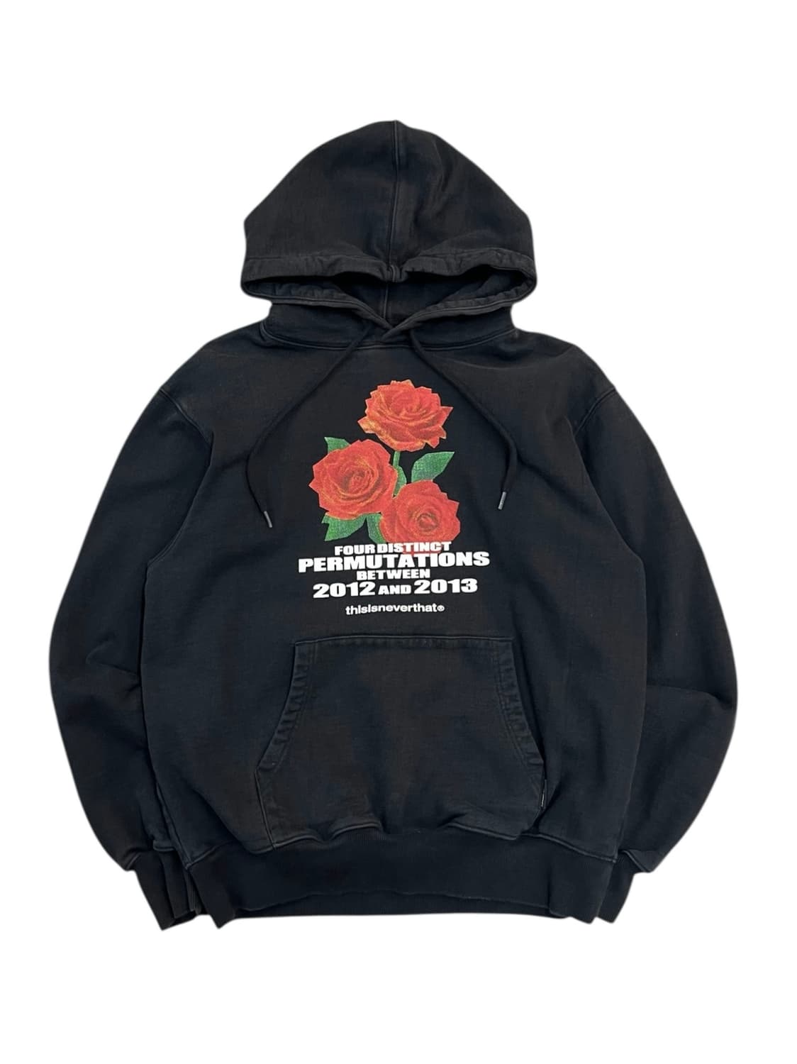 디스이즈네버뎃 기모 장미 스웻 후드티 블랙 M #csz2268 상품이미지3