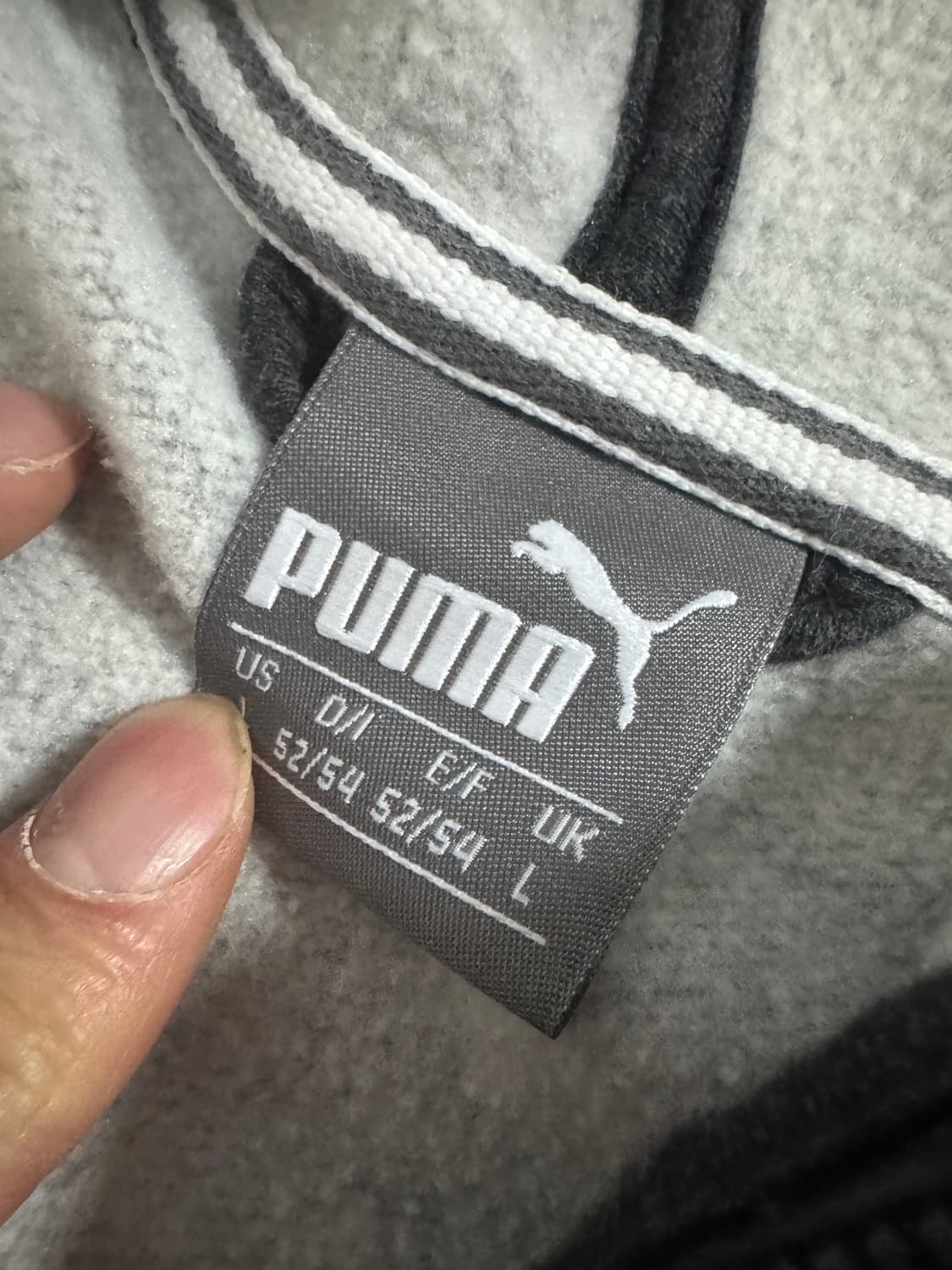 푸마 puma 트레이닝 빈티지 그레이 기모 후드집업 L 상품이미지3