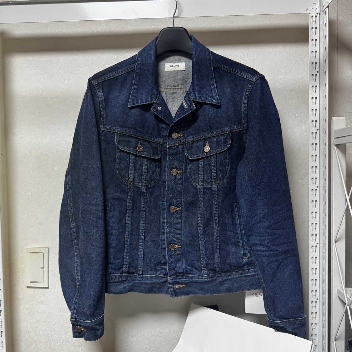 [새상품] 셀린느 파리 트러커 데님 자켓 M 상품이미지3