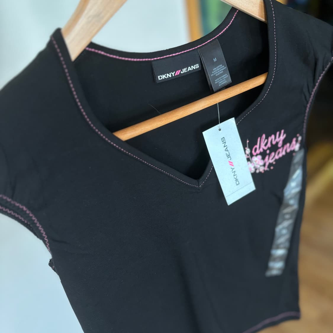 DKNY 티셔츠 민소매 M 55 새제품 블랙 라이크라  상품이미지5