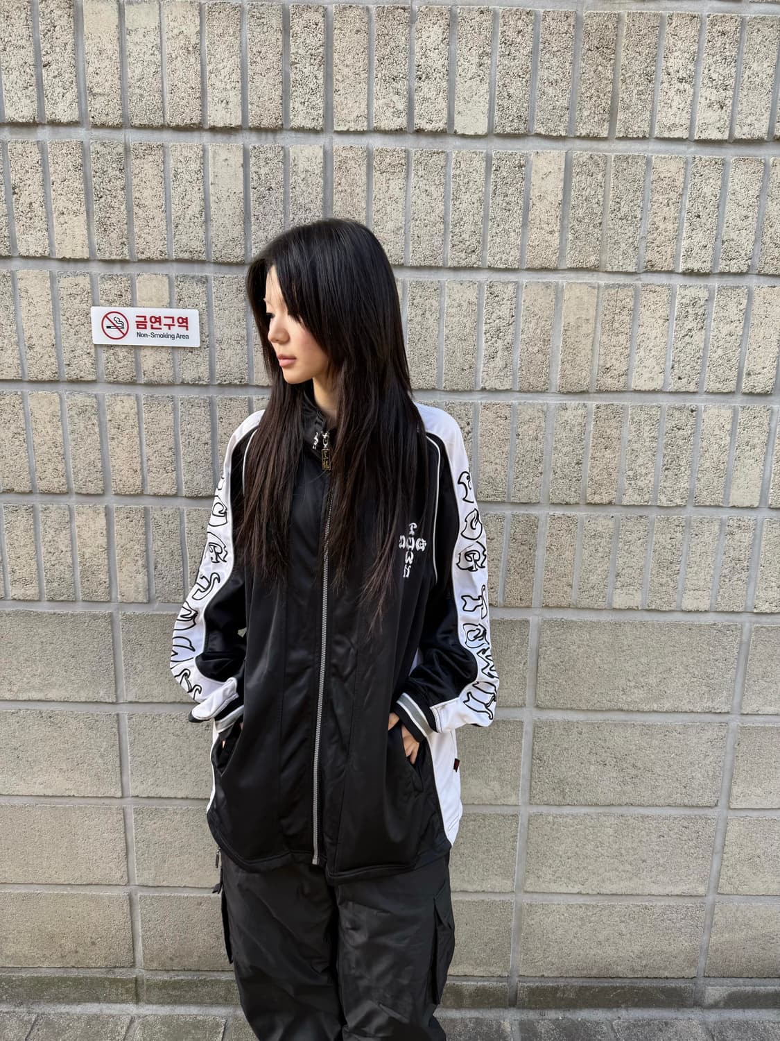 도그타운 오버핏 사이드 로고 집업 상품이미지6