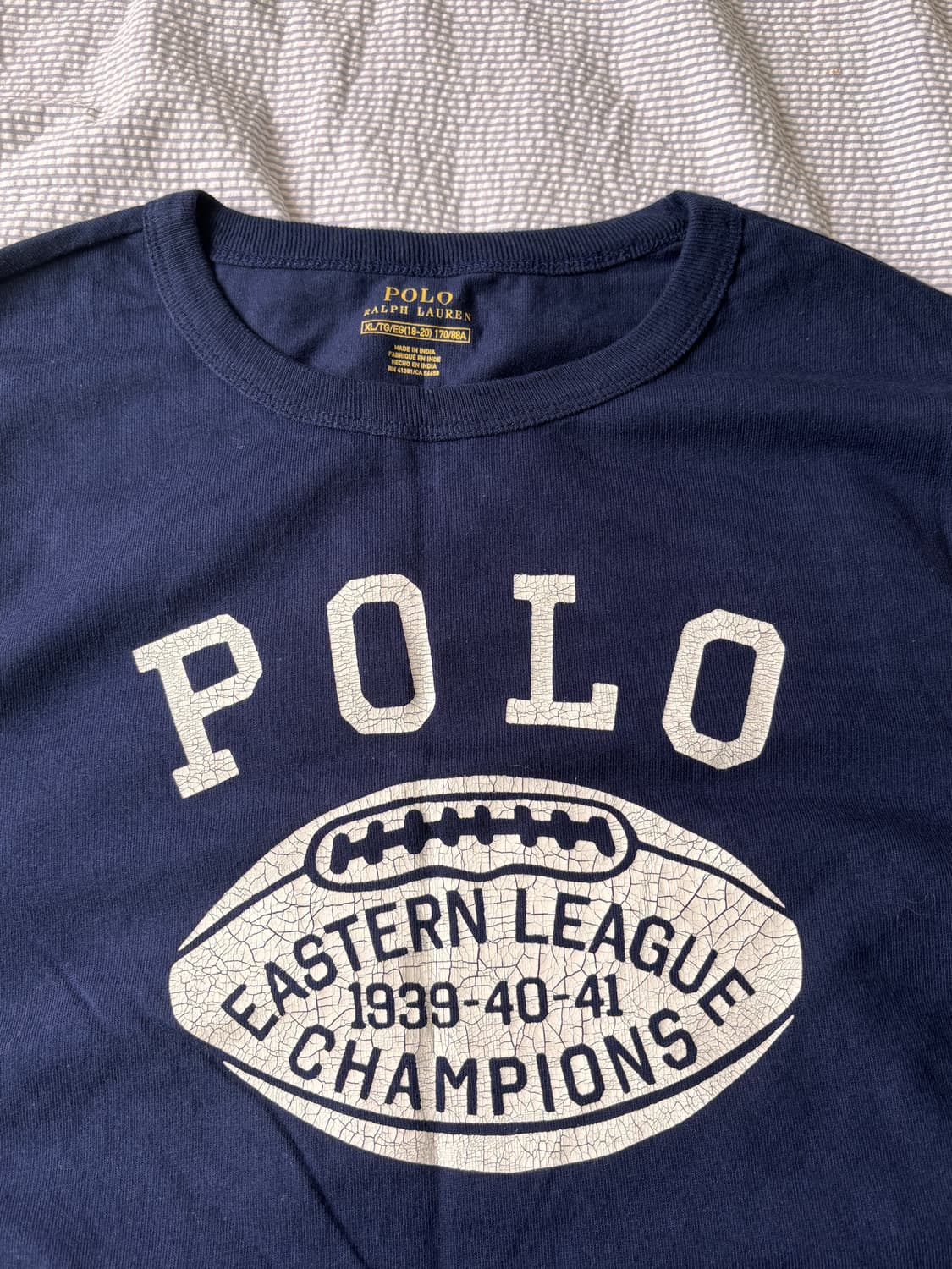 에이징의 극치, 프린트 크랙이 예술이 된 Polo 롱슬리브 맨투맨 상품이미지2