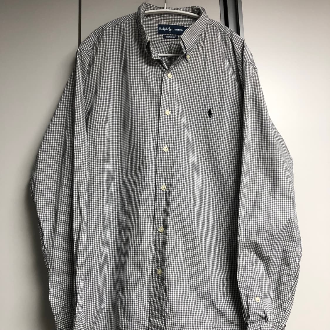 폴로 블랙 체크 셔츠,남방 상품이미지1