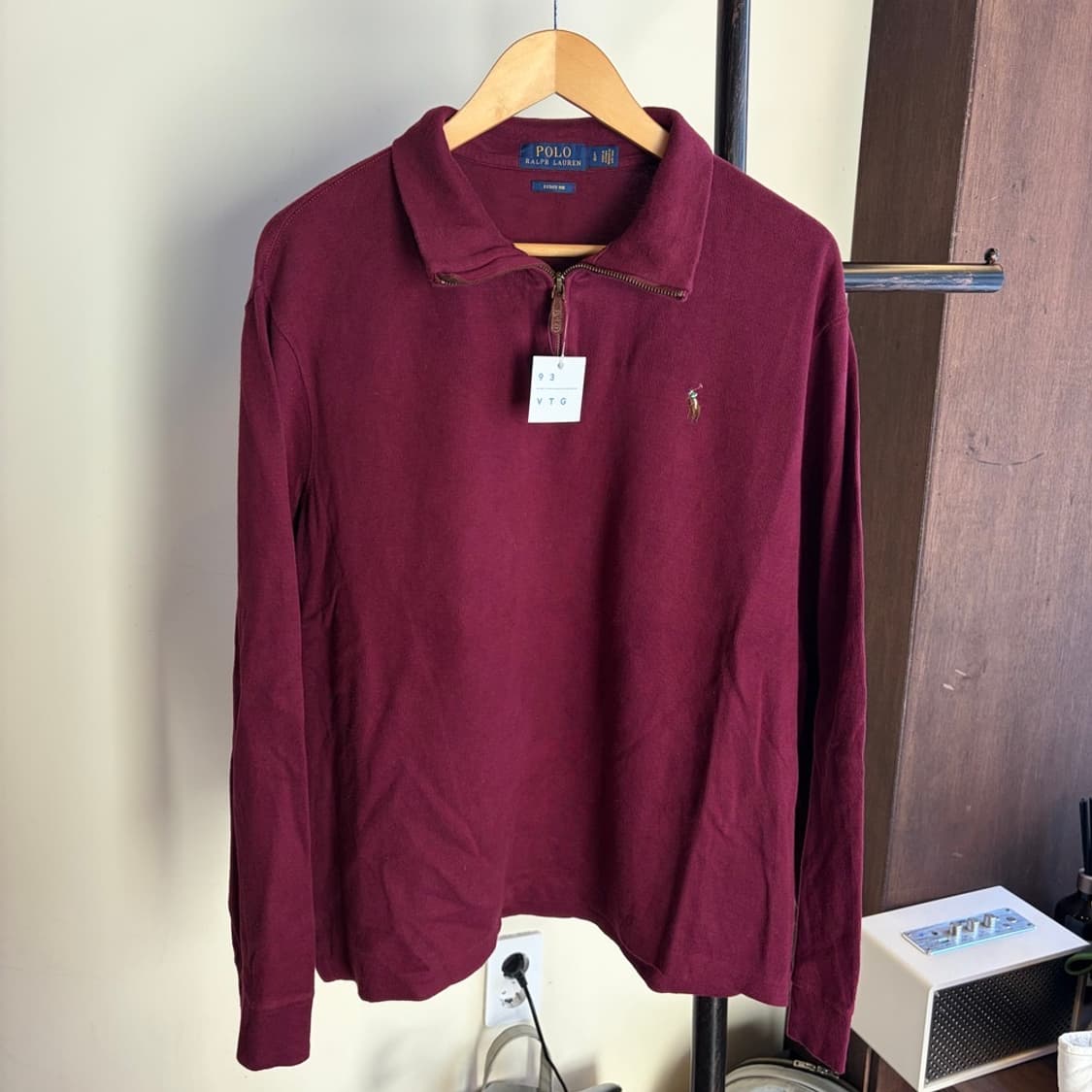 15290 - 폴로 랄프로렌 버건디 반집업 니트 상품이미지2