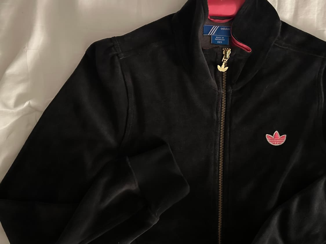 Adidas 아디다스 벨벳 져지 트랙탑 블랙핑크 85 상품이미지3