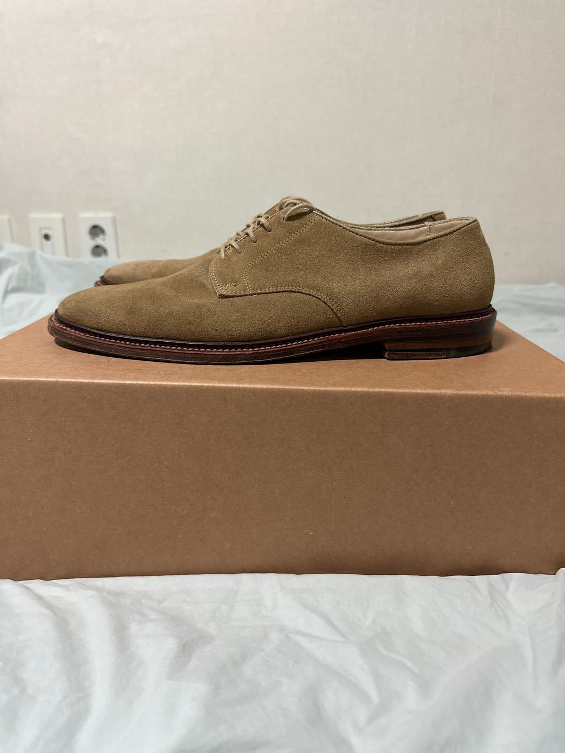 Alden 알든 29332F 언라인드 탄 스웨이드 더비 11D 상품이미지4