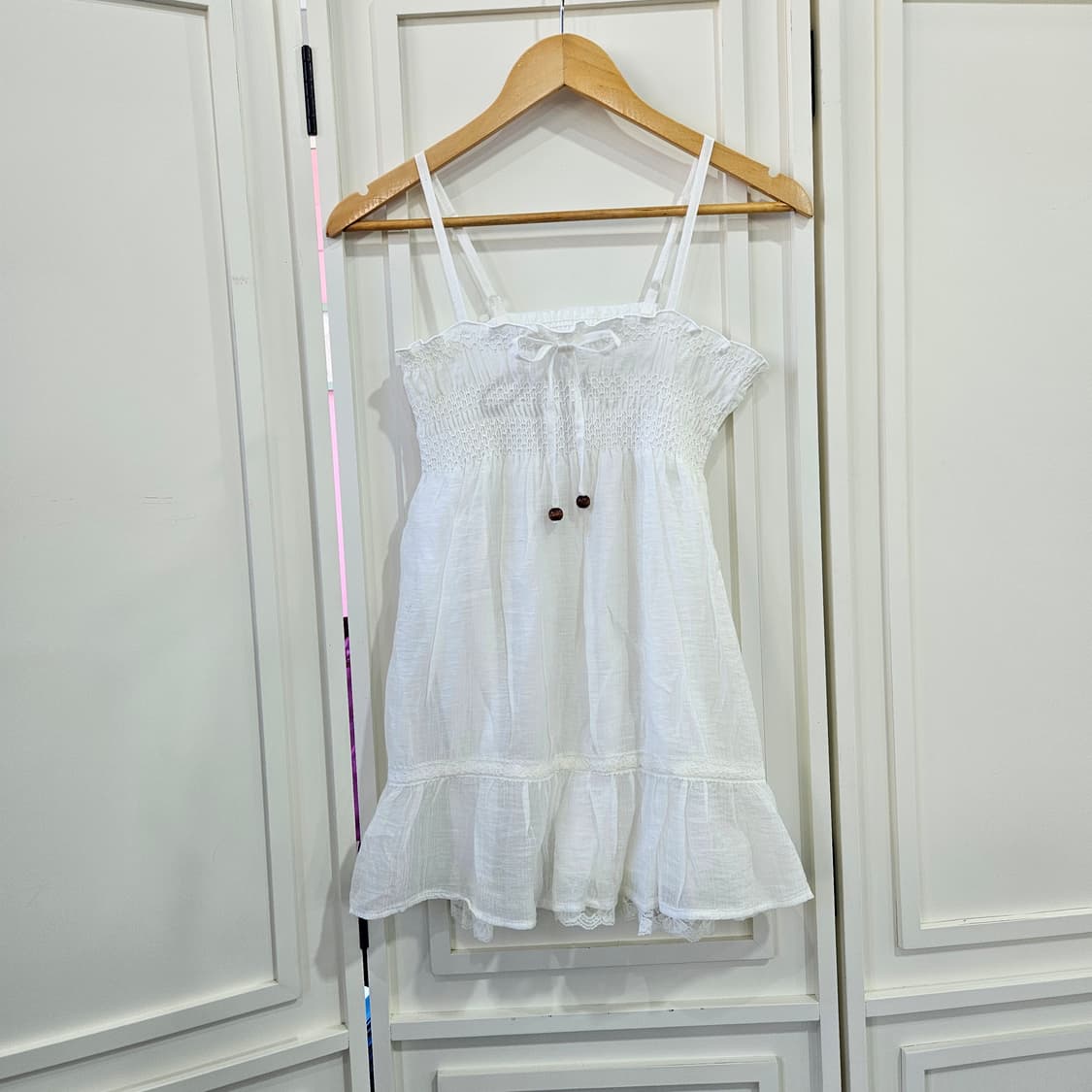 CECIL McBEE(세실맥비) 화이트 셔링 끈원피스 상품이미지1