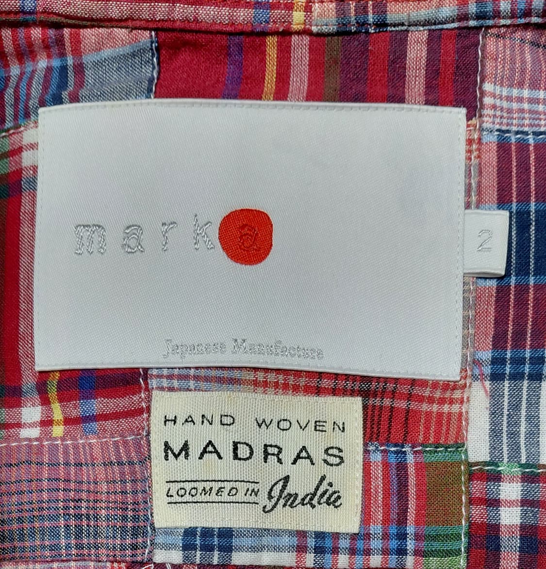 [marka] 핸드우븐 마드라스 패치워크 셔츠 (Made in Japan 상품이미지5