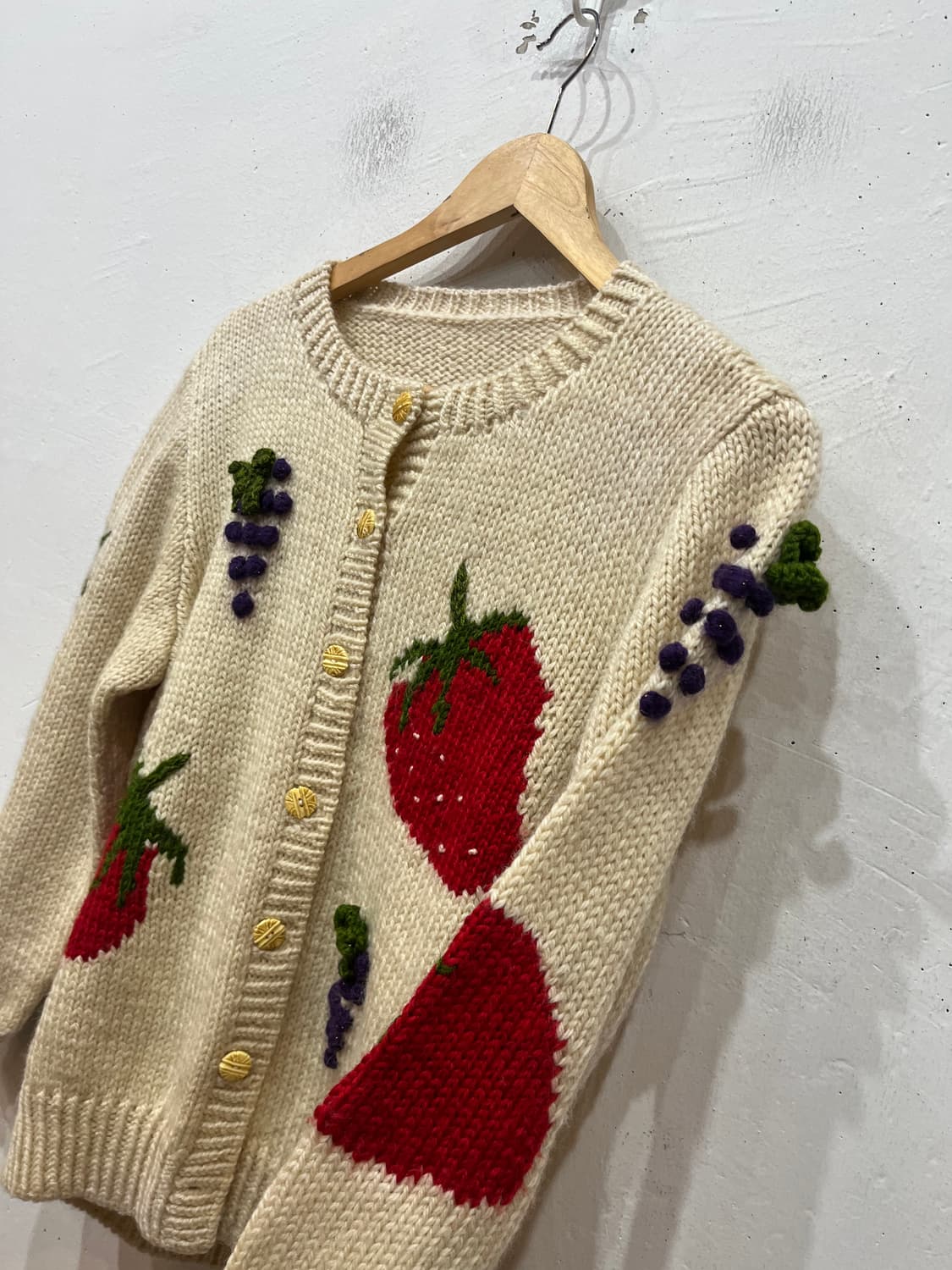 핸드메이드 아플리케 모리 울 가디건  상품이미지3