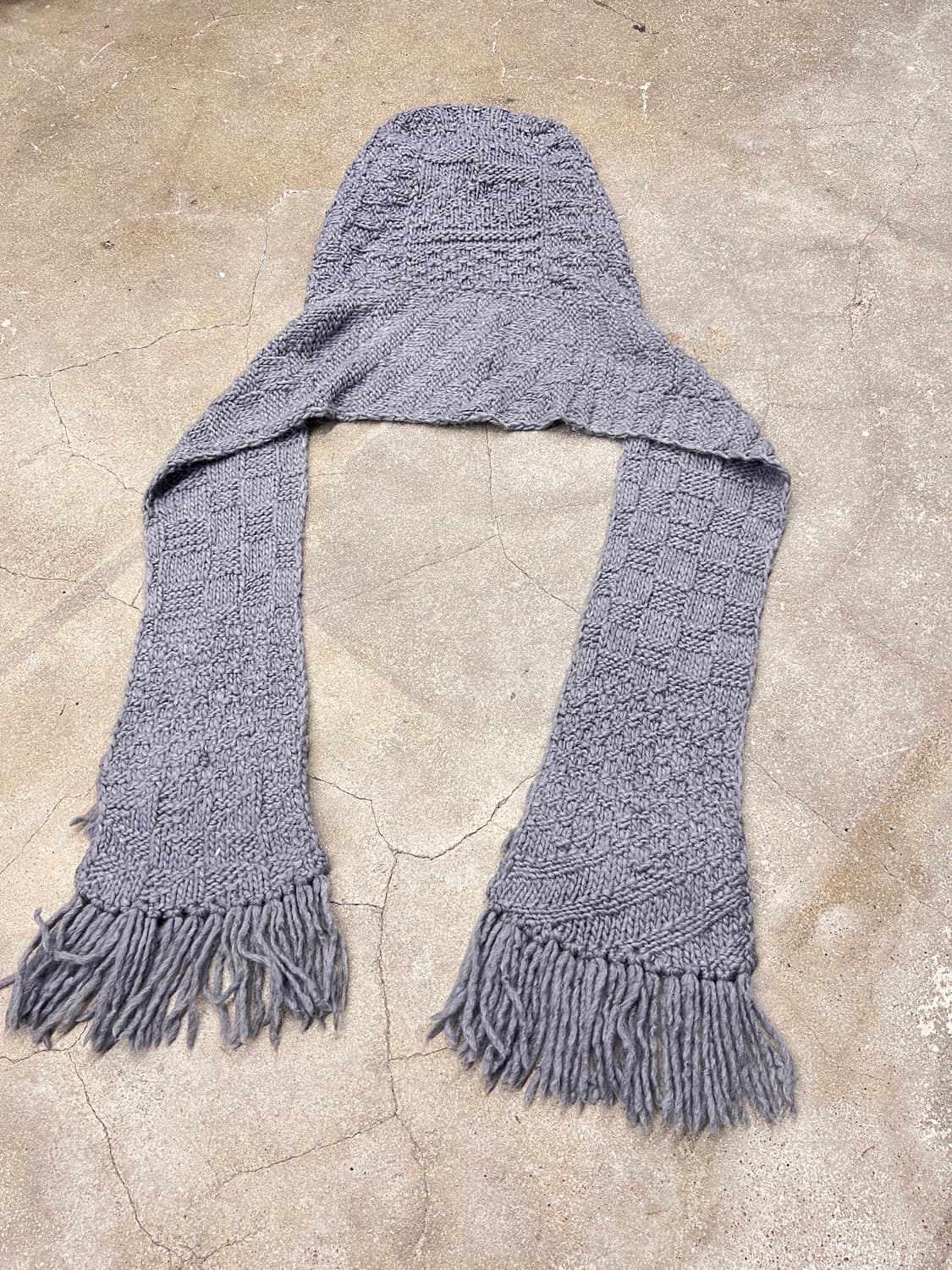 INTI 핸드메이드 울 니트 후디 스톨 상품이미지5