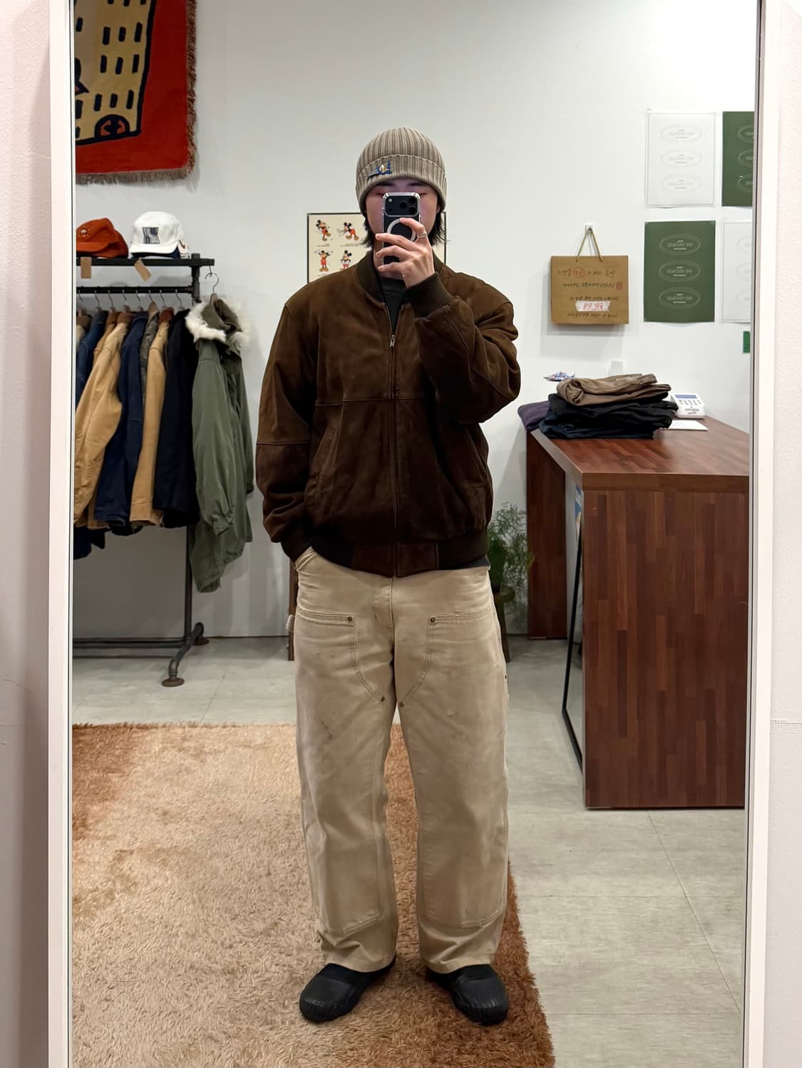 90s Lacoste 라코스테 스웨이드 봄버 자켓 상품이미지2