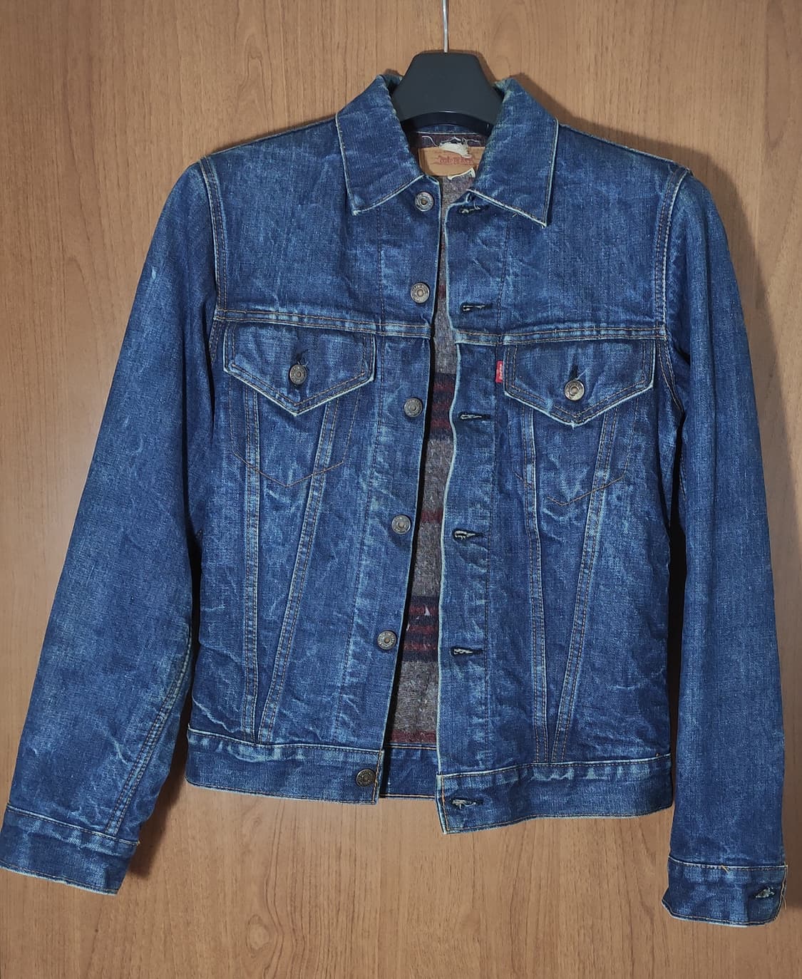 70s 리바이스 데님자켓 블랭킷 안감 작은사이즈 상품이미지1