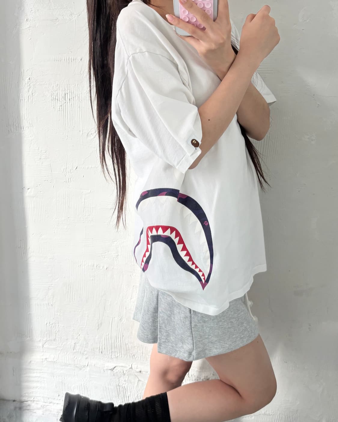 BAPE 베이프 사이드 샤크 티셔츠 상품이미지2