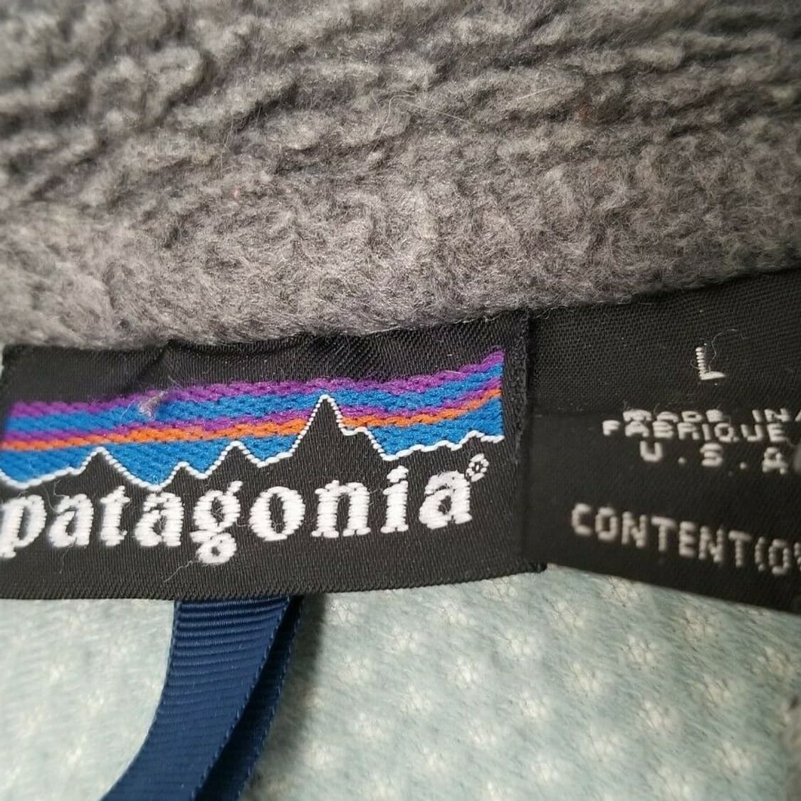 90s 파타고니아 레트로-X 그레이/블루 USA 상품이미지3