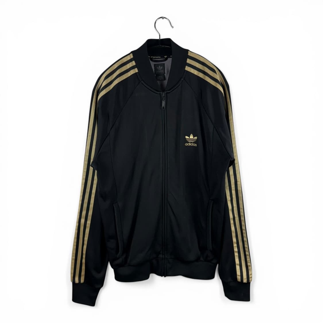 105) 아디다스 올드스쿨 슈퍼스타 트랙탑 져지 검/골 상품이미지1