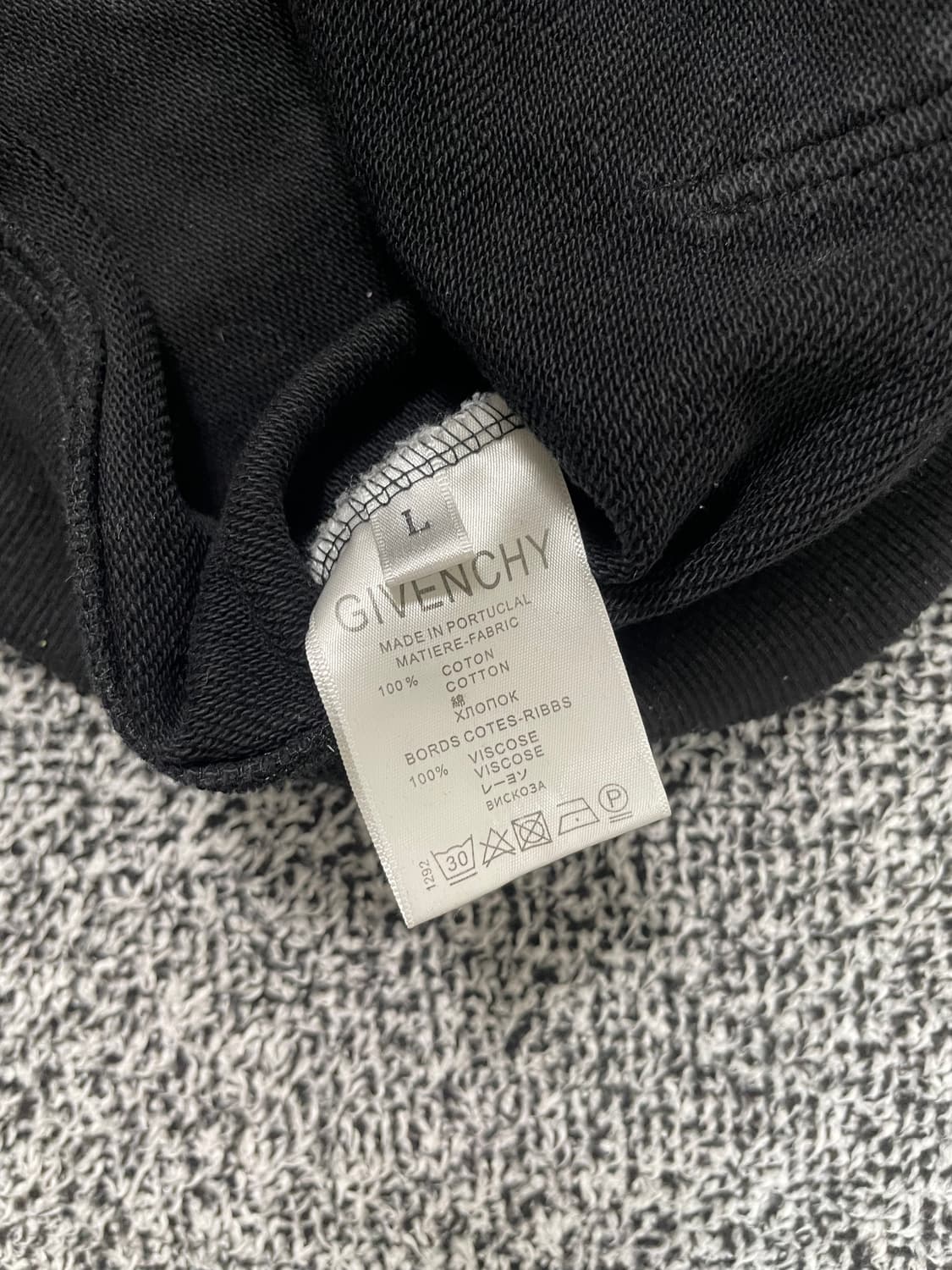 빈티지9. Givenchy 지방시 로고 크랙 후드티셔츠 후드 후디 블랙 상품이미지7