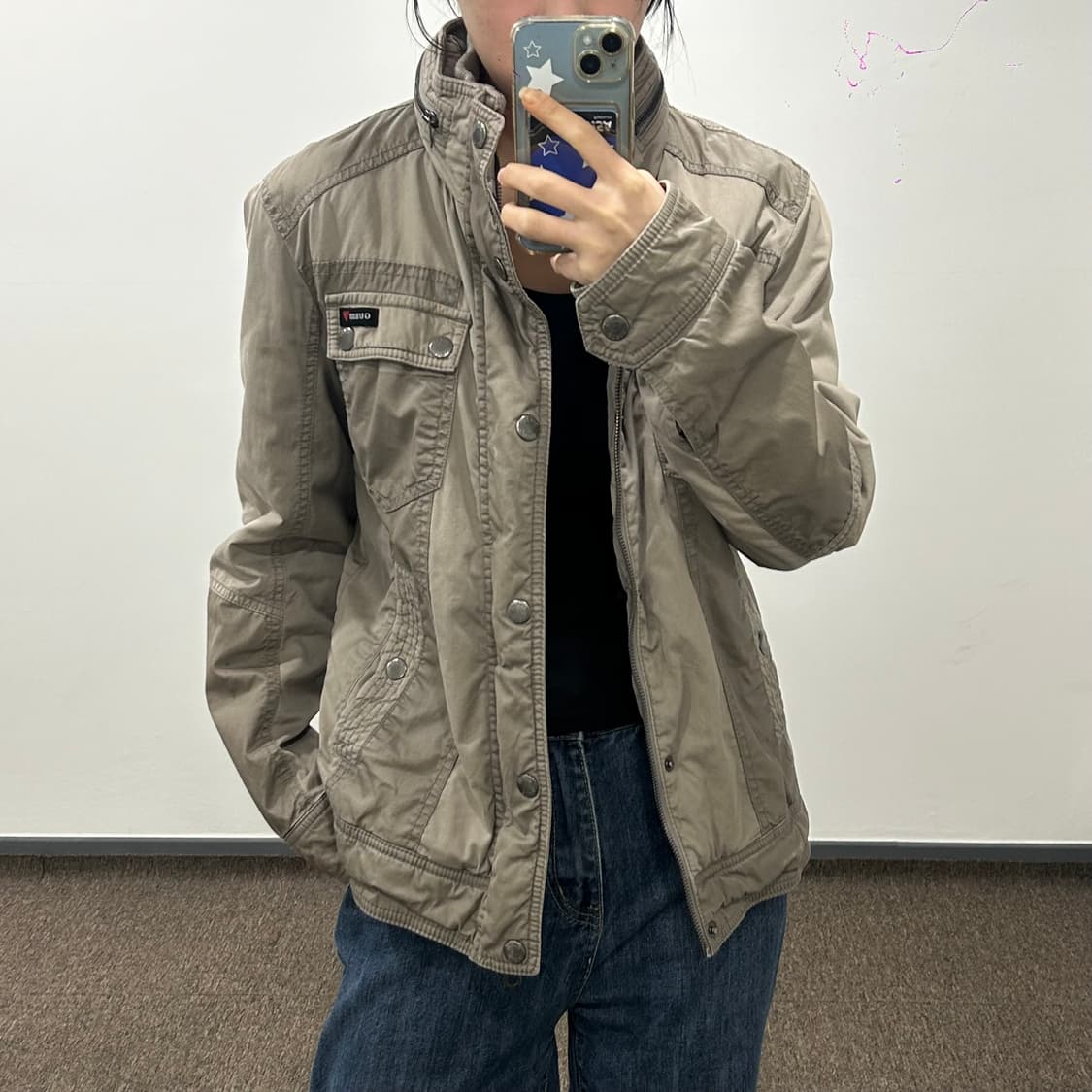 Guess 게스 하이넥 베이지 자켓   상품이미지1