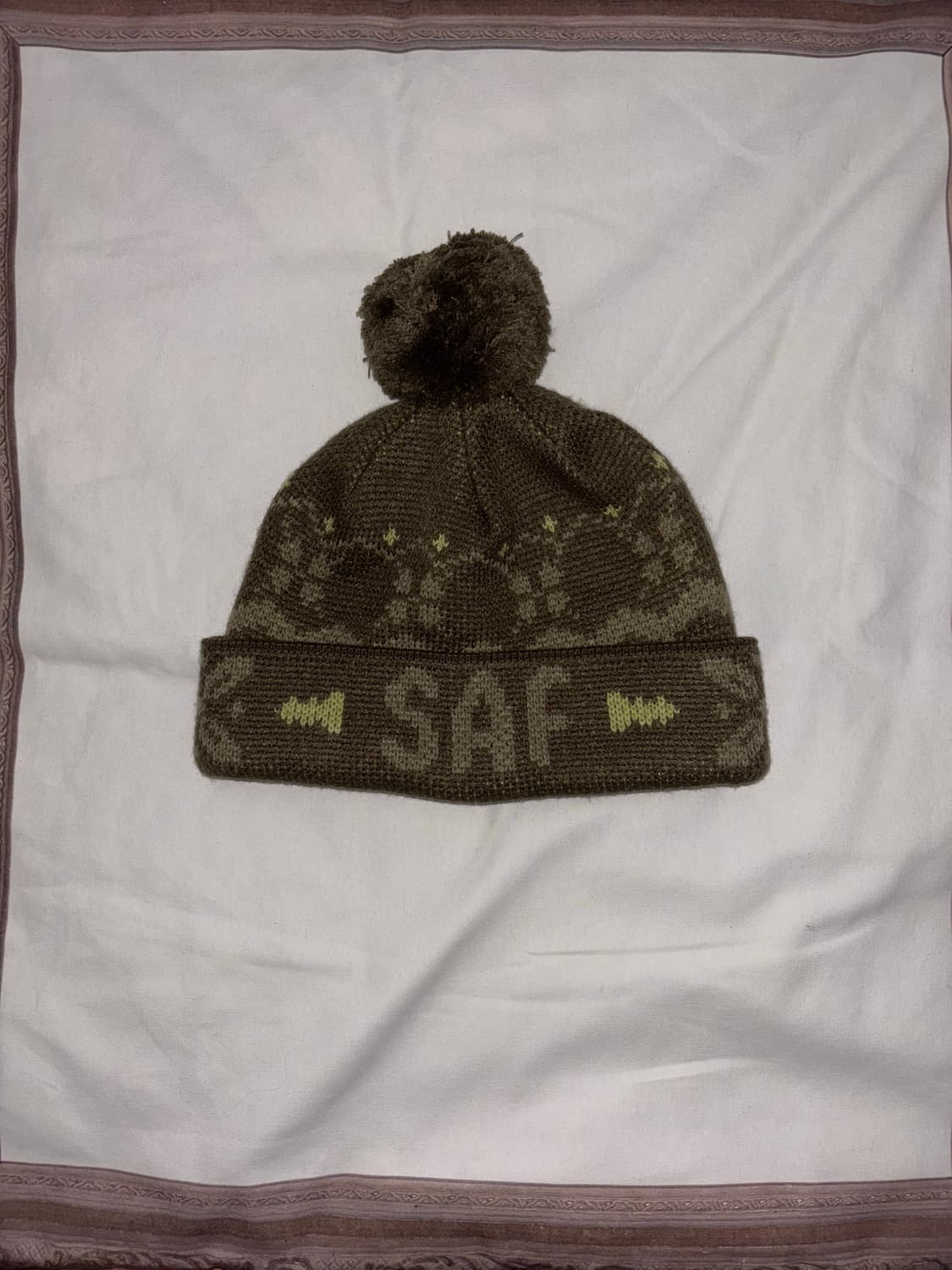 safarispot_S.T.C. SAF POM BEANIE (KHAKI) 상품이미지1