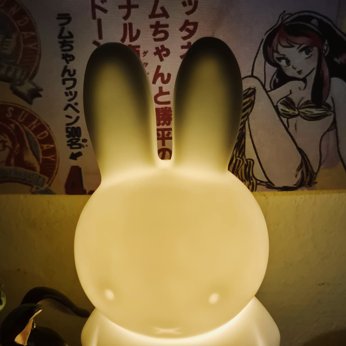 88s 미피 토끼 오리지널 포셀린 도자기 램프 상품이미지9