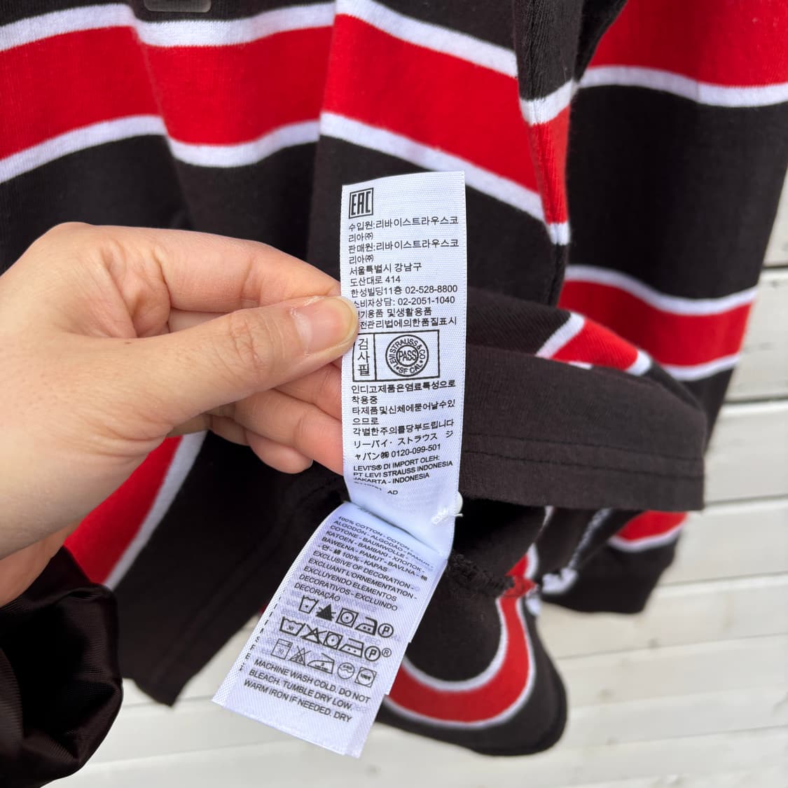 Levi’s 리바이스 스트라이프 럭비티 롱슬리브 (새상품) 상품이미지9