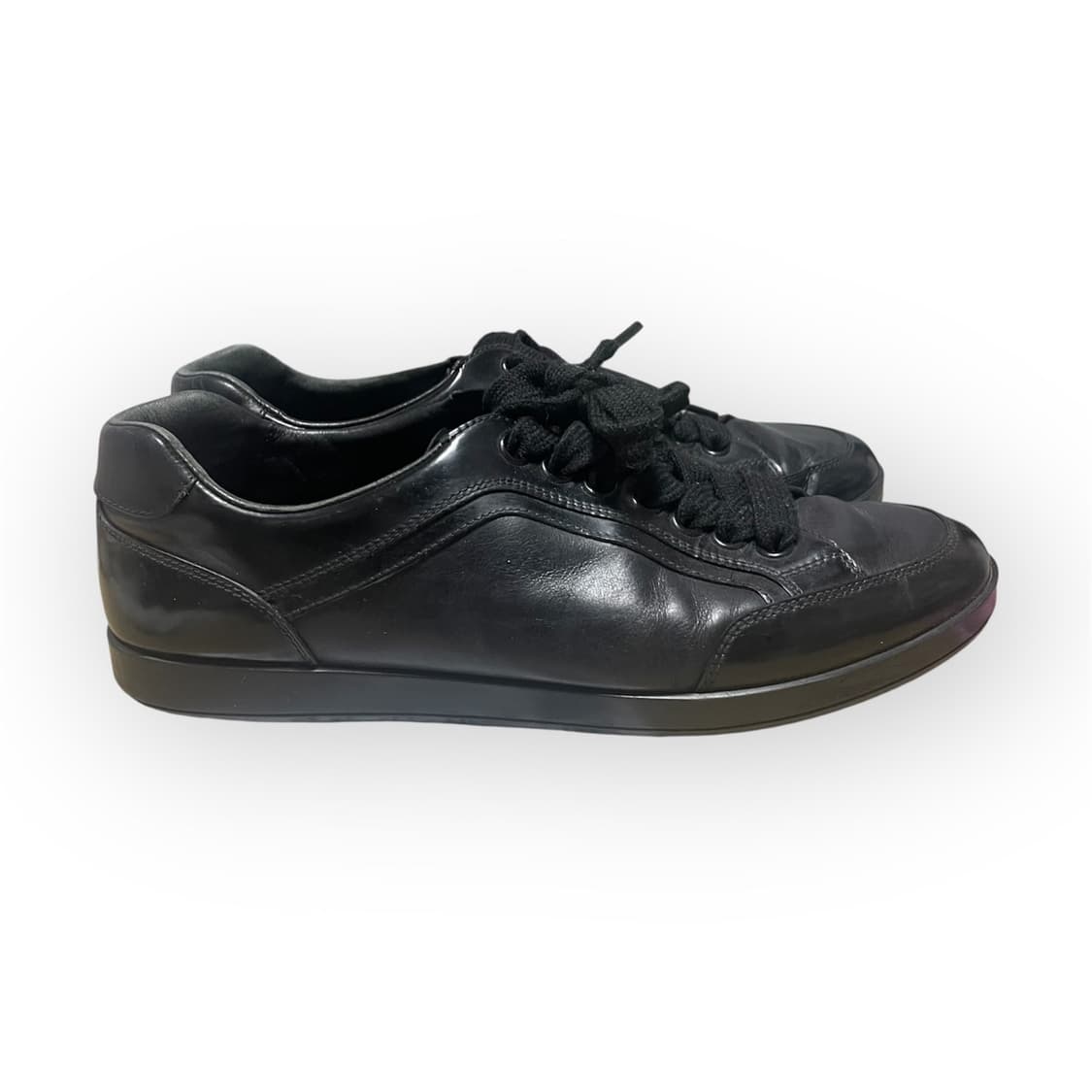 270) 프라다 스포츠 레더 스니커즈 블랙 상품이미지3