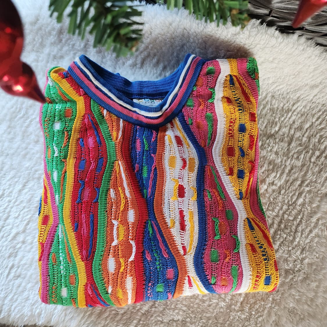 Coogi 쿠지 케이블 니트 여성 빈티지 스웨터 M 상품이미지5