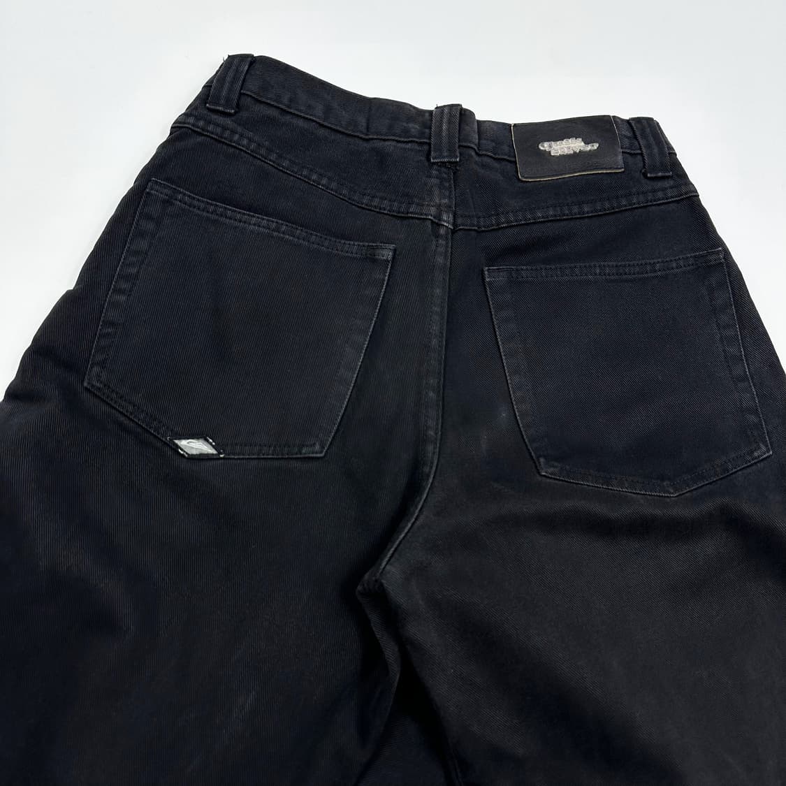 30 퀵실버 빈티지 흑청 와이드 데님팬츠 상품이미지5