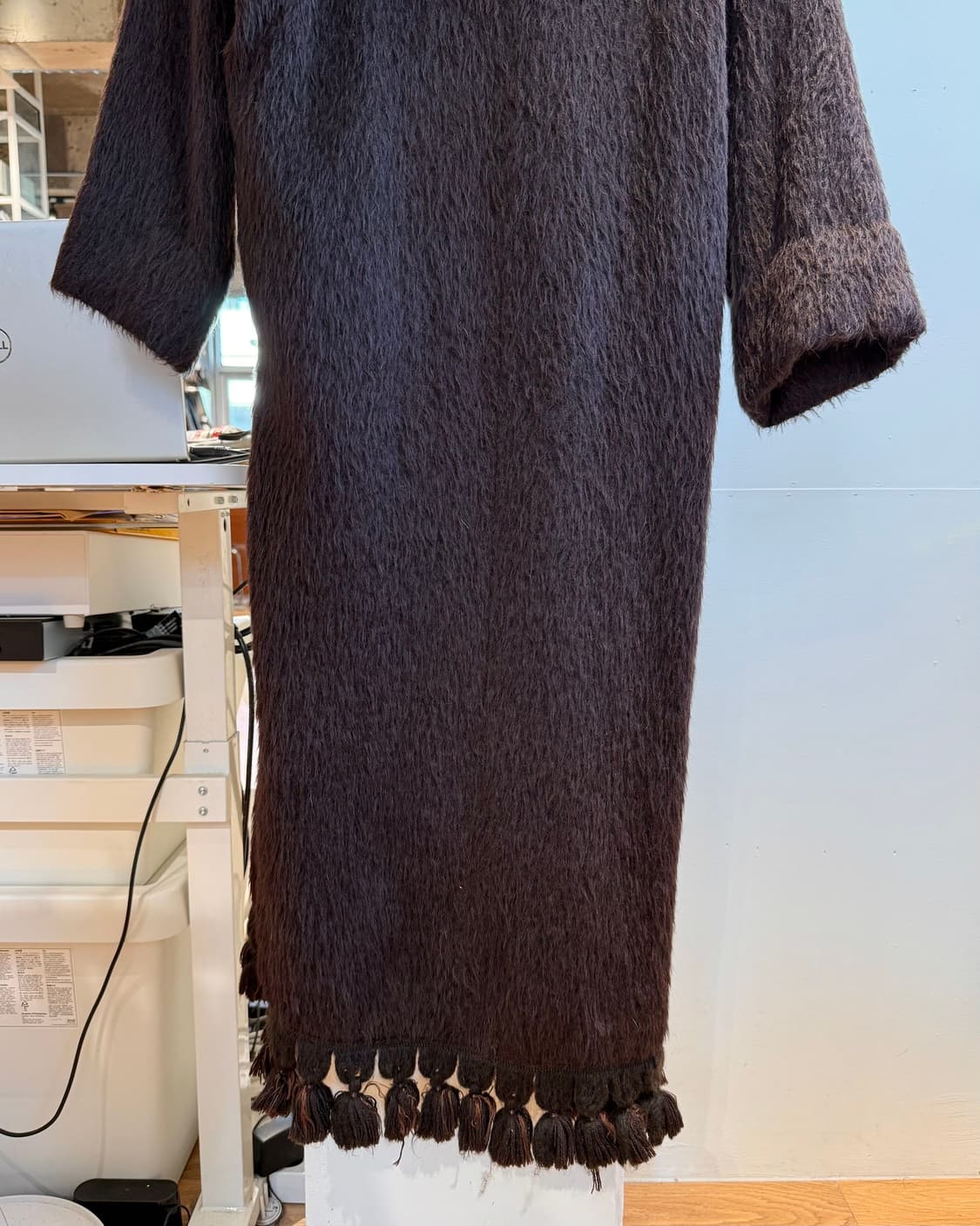 펜디 브라운 알파카울 롱 코트  상품이미지8