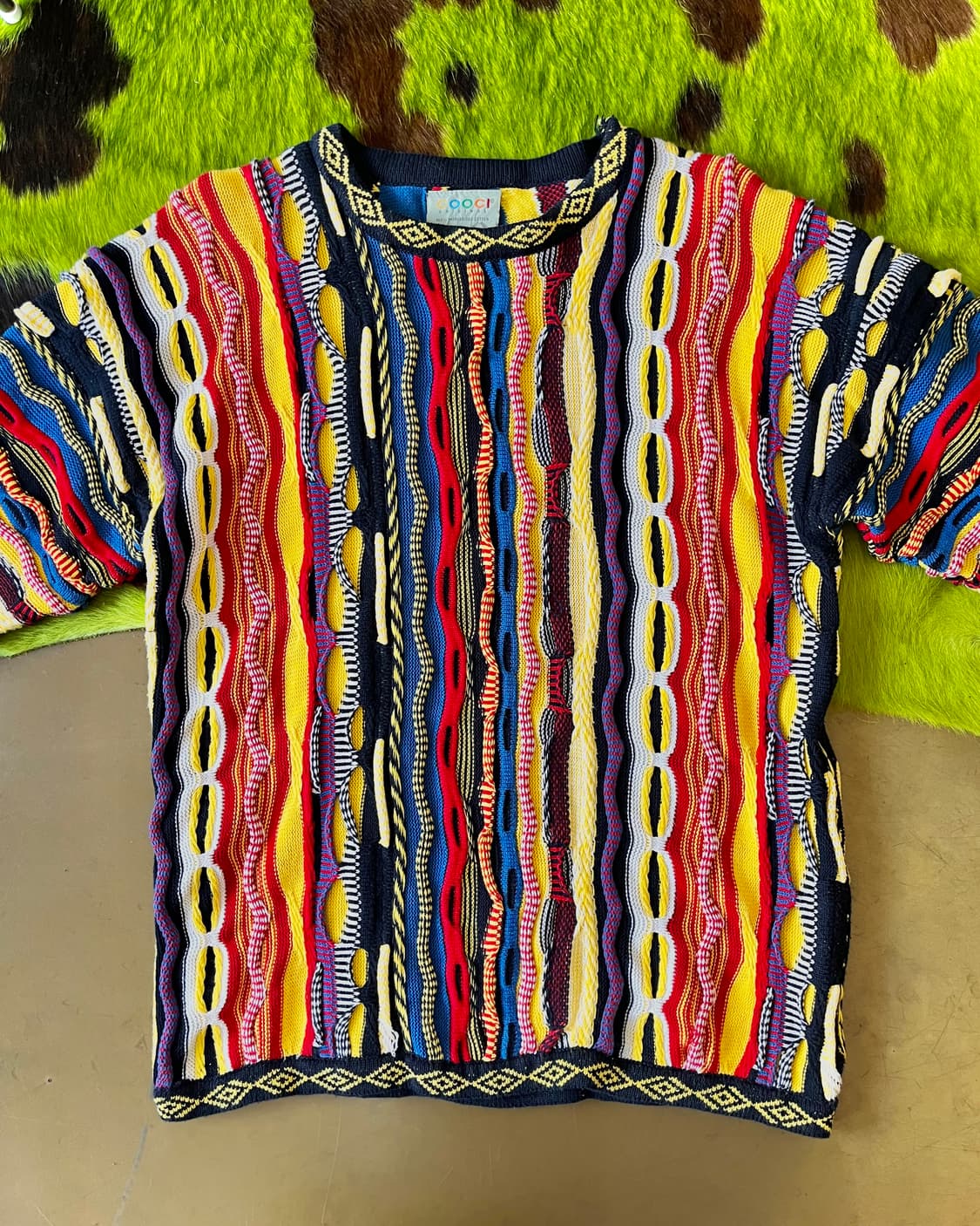 90s COOGI 3D Cable Pattern Knit Sweater 상품이미지7
