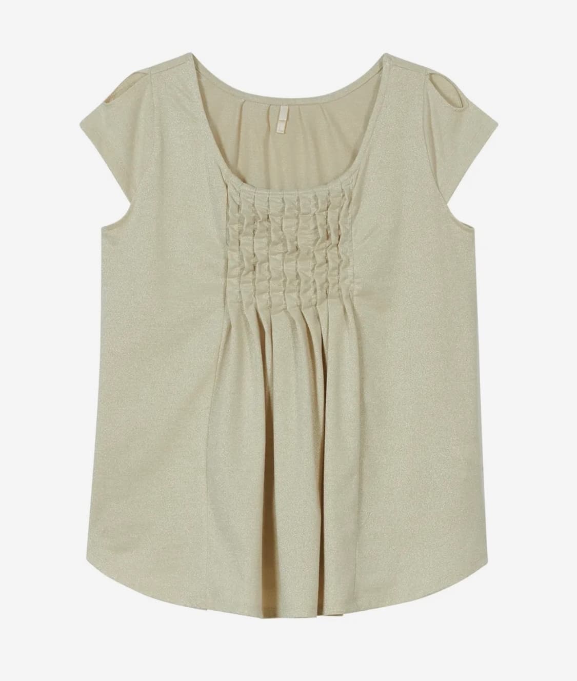 타입서비스 Ruffled Sleeve Cut Out Top [Beige] 상품이미지2