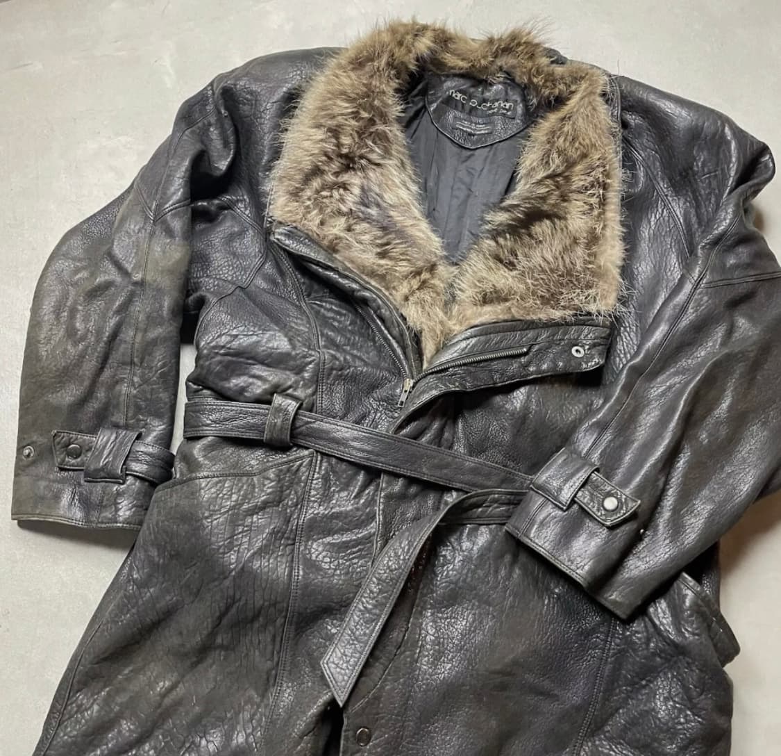 소가죽 무스탕 롱코트 / 2xl 3xl 110 115 상품이미지4