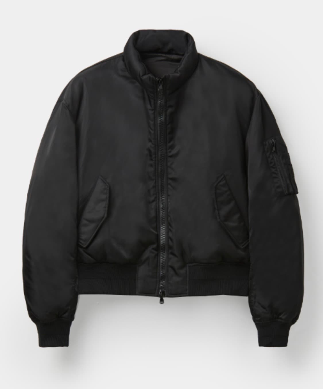 쿠어 스탠드 칼라 넥 다운 푸퍼 블랙 S 상품이미지1