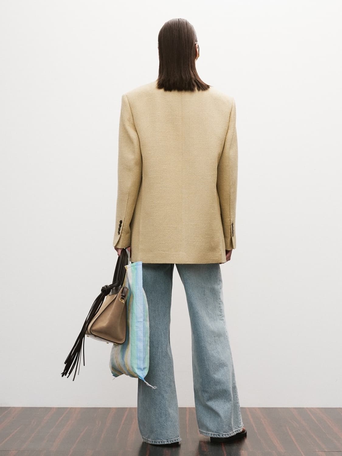 [할인] 렉토 RECTO 오버사이즈 싱글 자켓 카키 베이지 상품이미지4