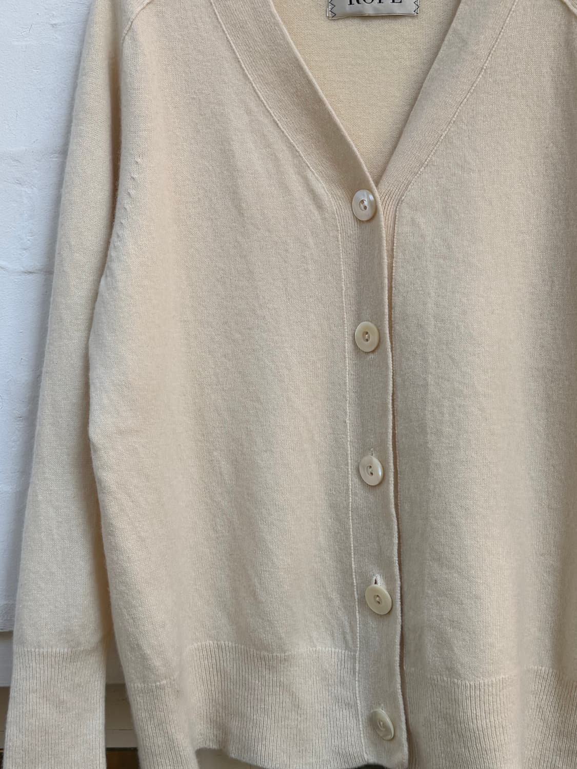 ROPE 울 니트 가디건 아이보리 38 상품이미지4