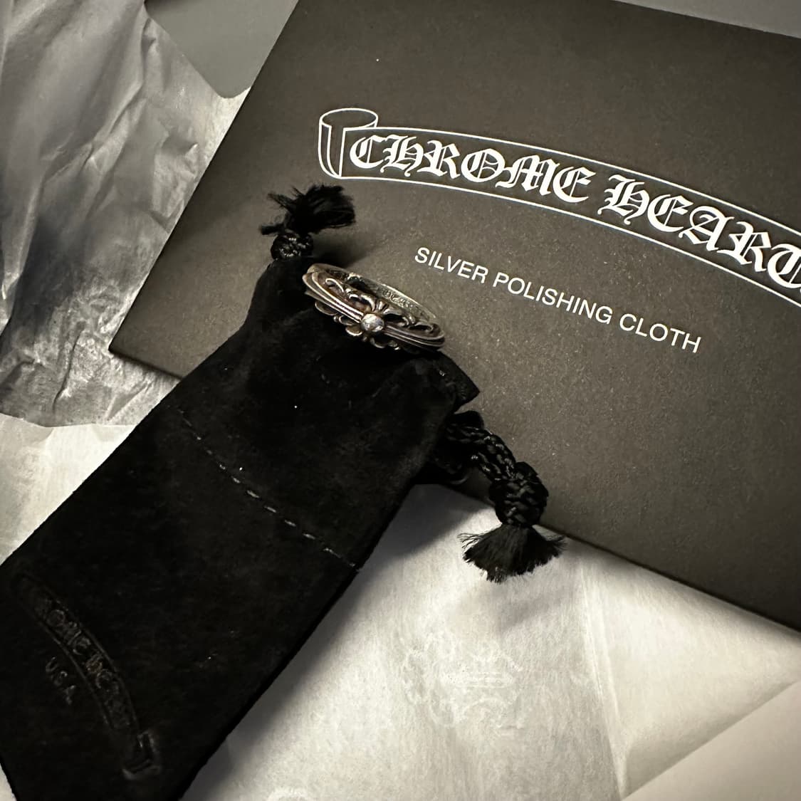 [us7] 새상품 크롬하츠 베이비 플로랄 링 상품이미지2