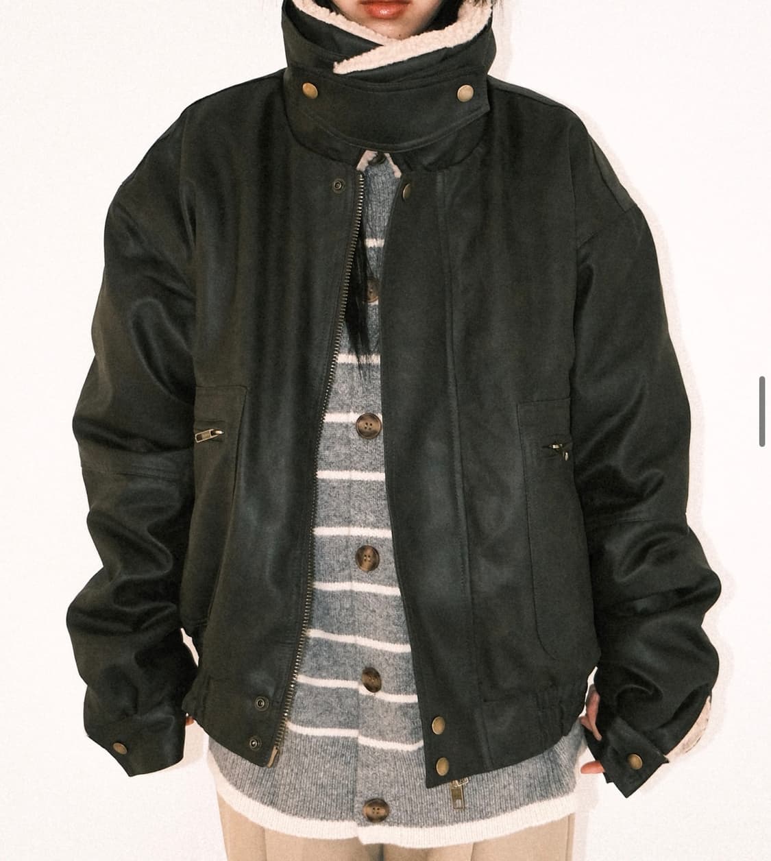 B.T Mustang Jacket 리키 무스탕 레더 자켓 상품이미지1