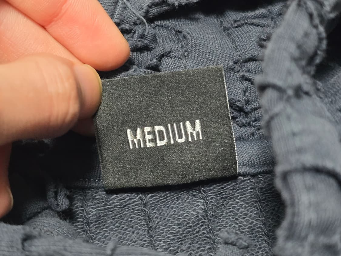 [M] REVENGE 리벤지 아치 로고 자수 후드 네이비 화이트 상품이미지5