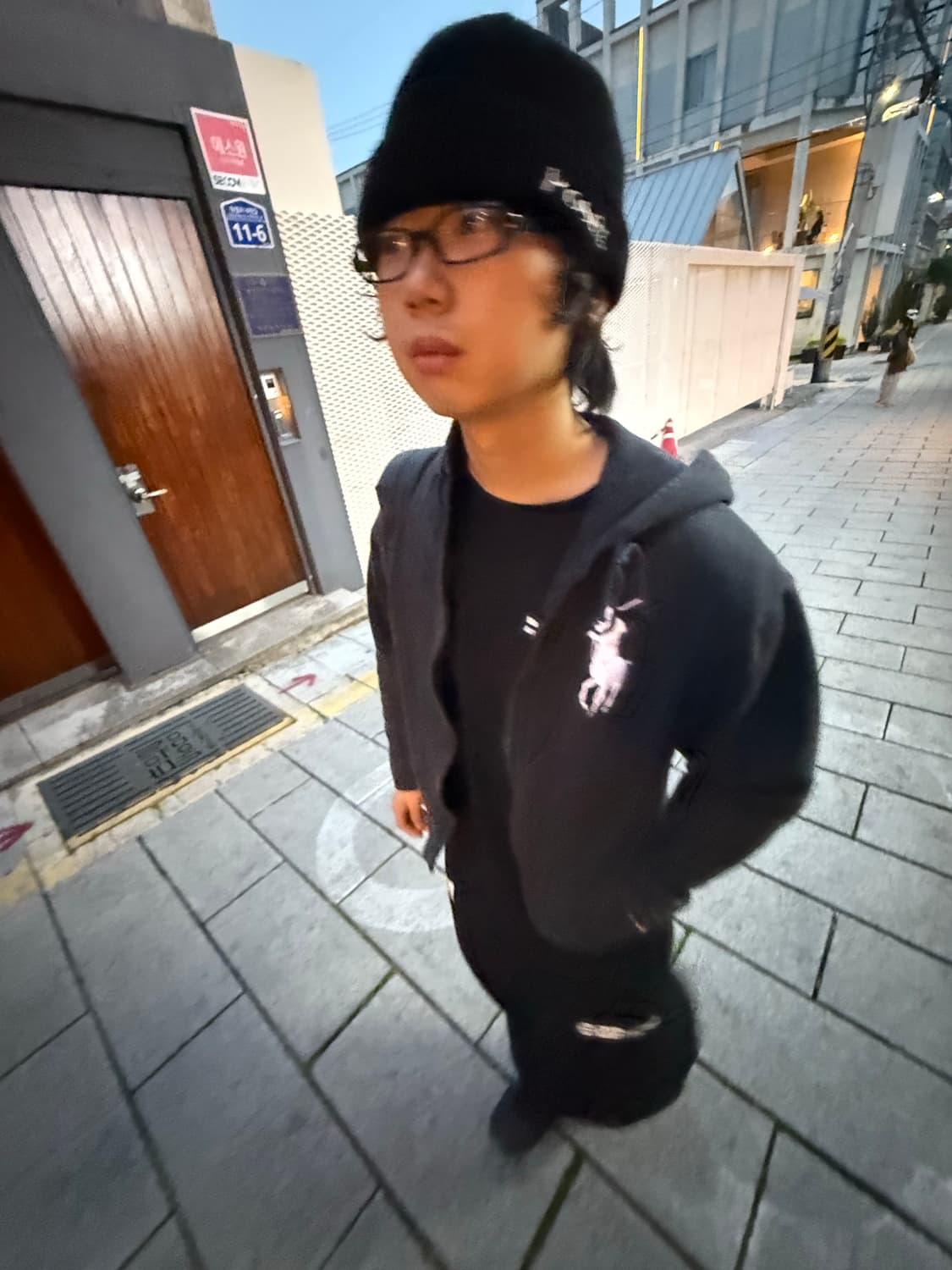 폴로 빅포니 후드집업 L +geek vintage뿔테안경 증정 상품이미지1