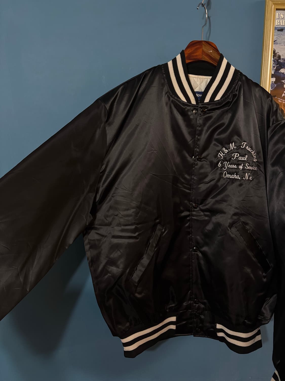 80-90‘s USA Holloway varsity Jacket. 상품이미지6