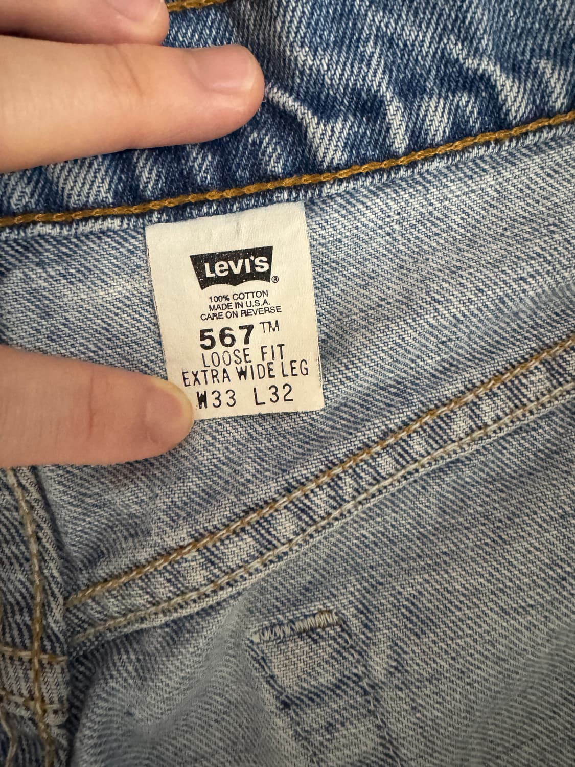 [33X32] 90s 리바이스 567 made in usa 상품이미지3