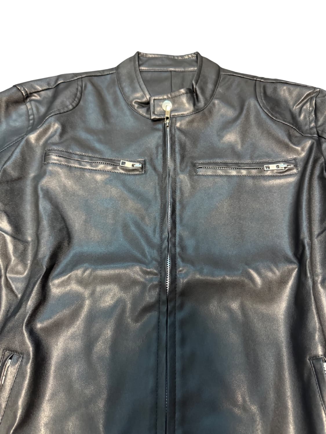 Classic Black Leather Jacket 상품이미지2