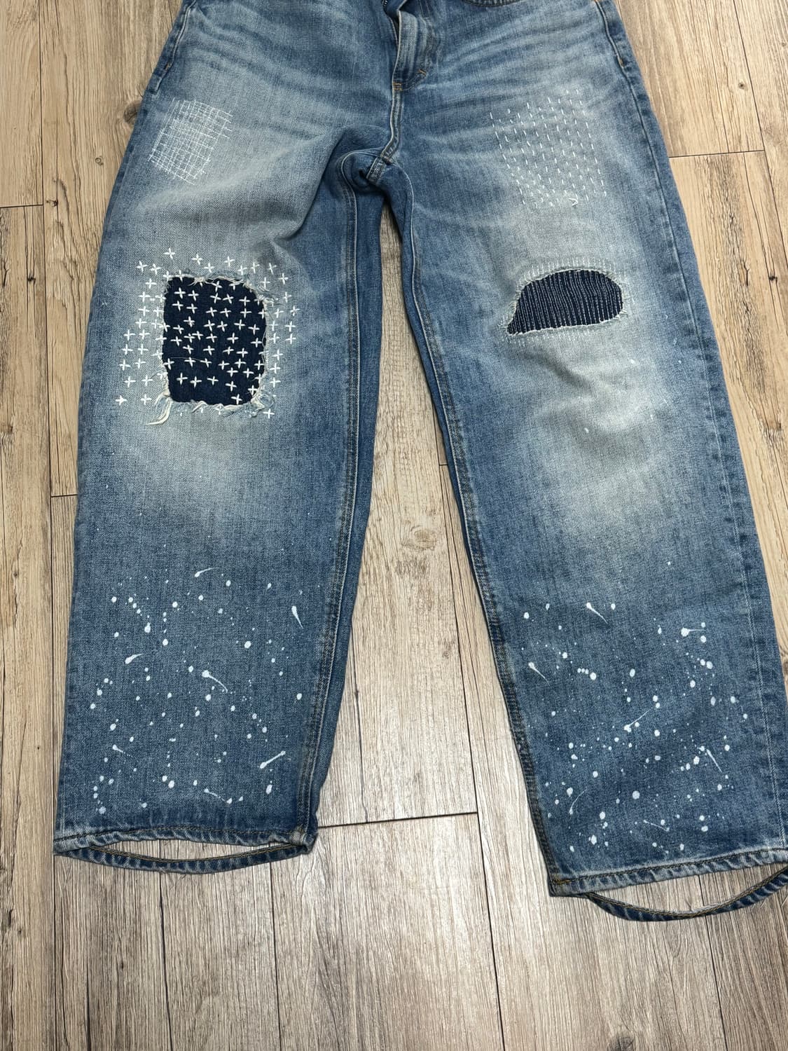 자라x아더에러 패치워크 블루 진 맨즈36 상품이미지3