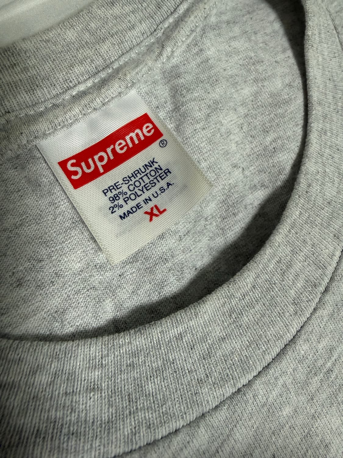 슈프림 핀라인 반팔티 애쉬 그레이 24SS WEEK 9 상품이미지2