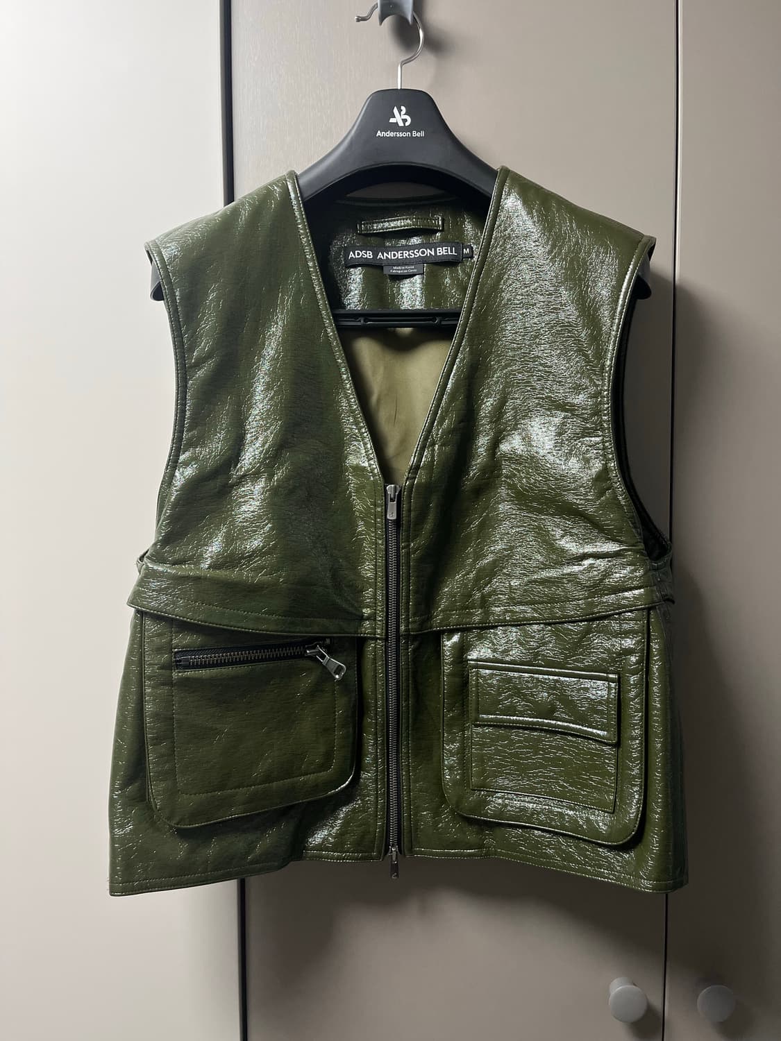 앤더슨벨 토니 브이넥 집업 베스트 atb1046m, M사이즈 상품이미지2