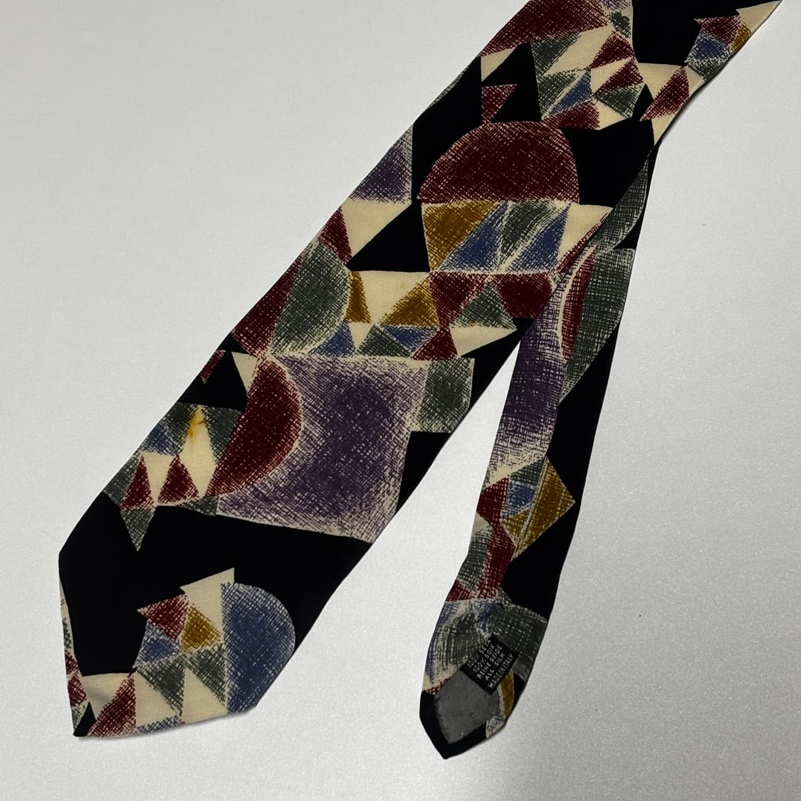 Made in italy 빈티지 컬러 프린팅 실크 넥타이 상품이미지2