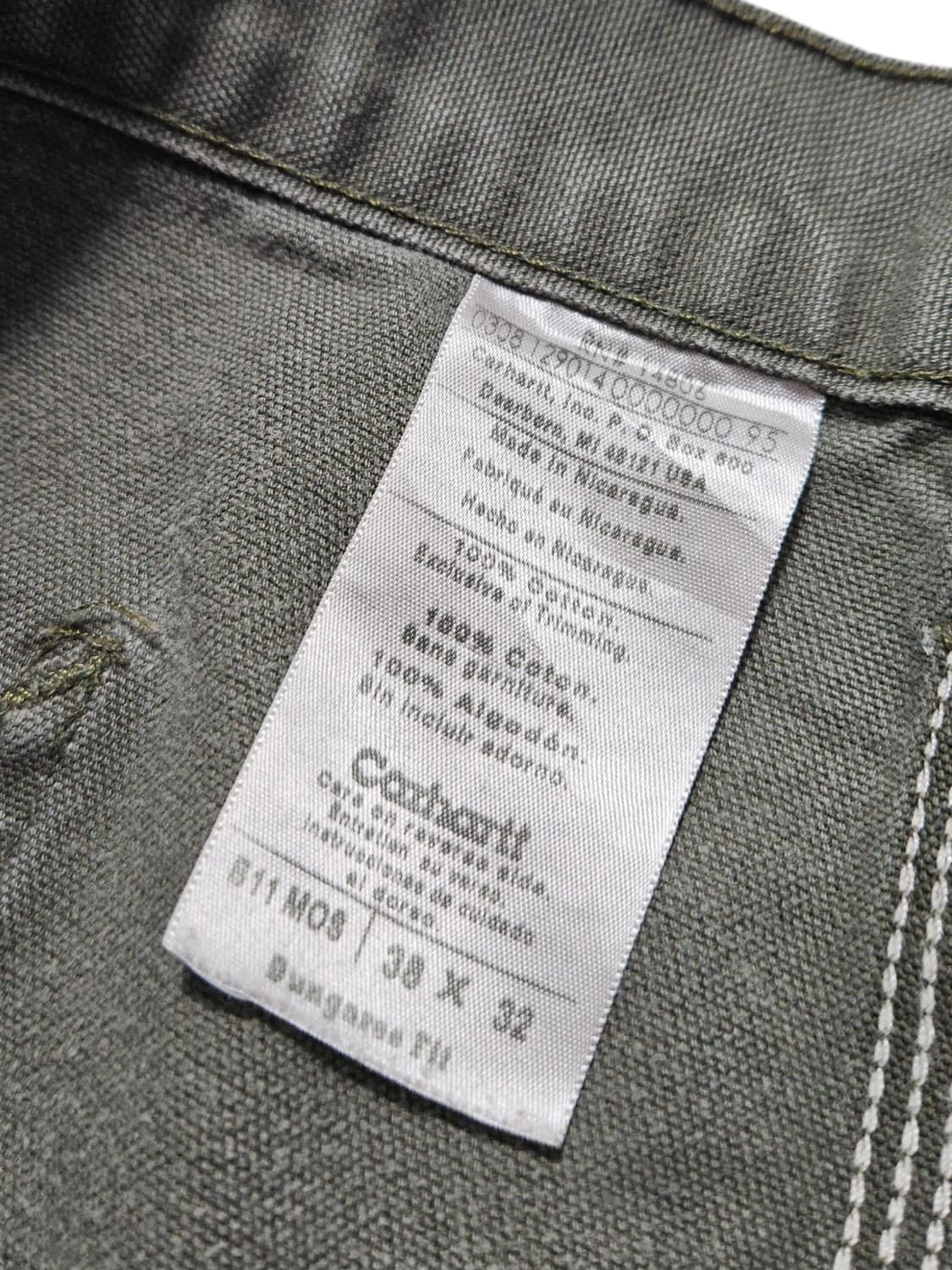 칼하트 싱글니 카펜터 워크팬츠 모스그린 38 상품이미지4