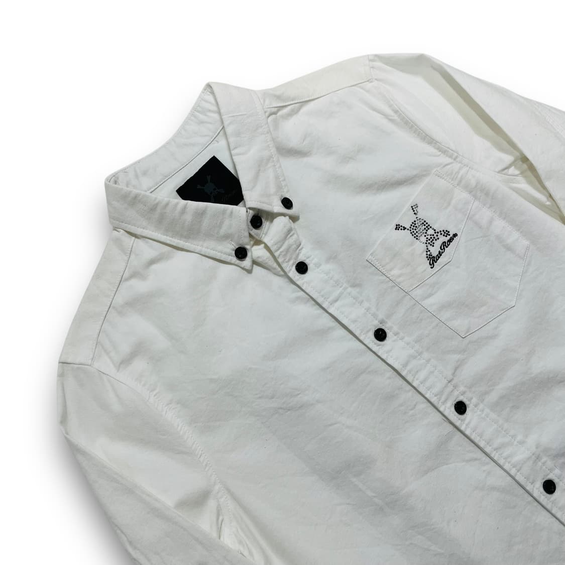 로엔 스컬 스터드 클래식 화이트 긴팔 셔츠 상품이미지2